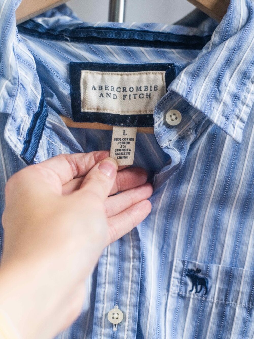 Vintage Abercrombie & Fitch Y2K Button Down Preppy Striped Top - Picture 6 of 8